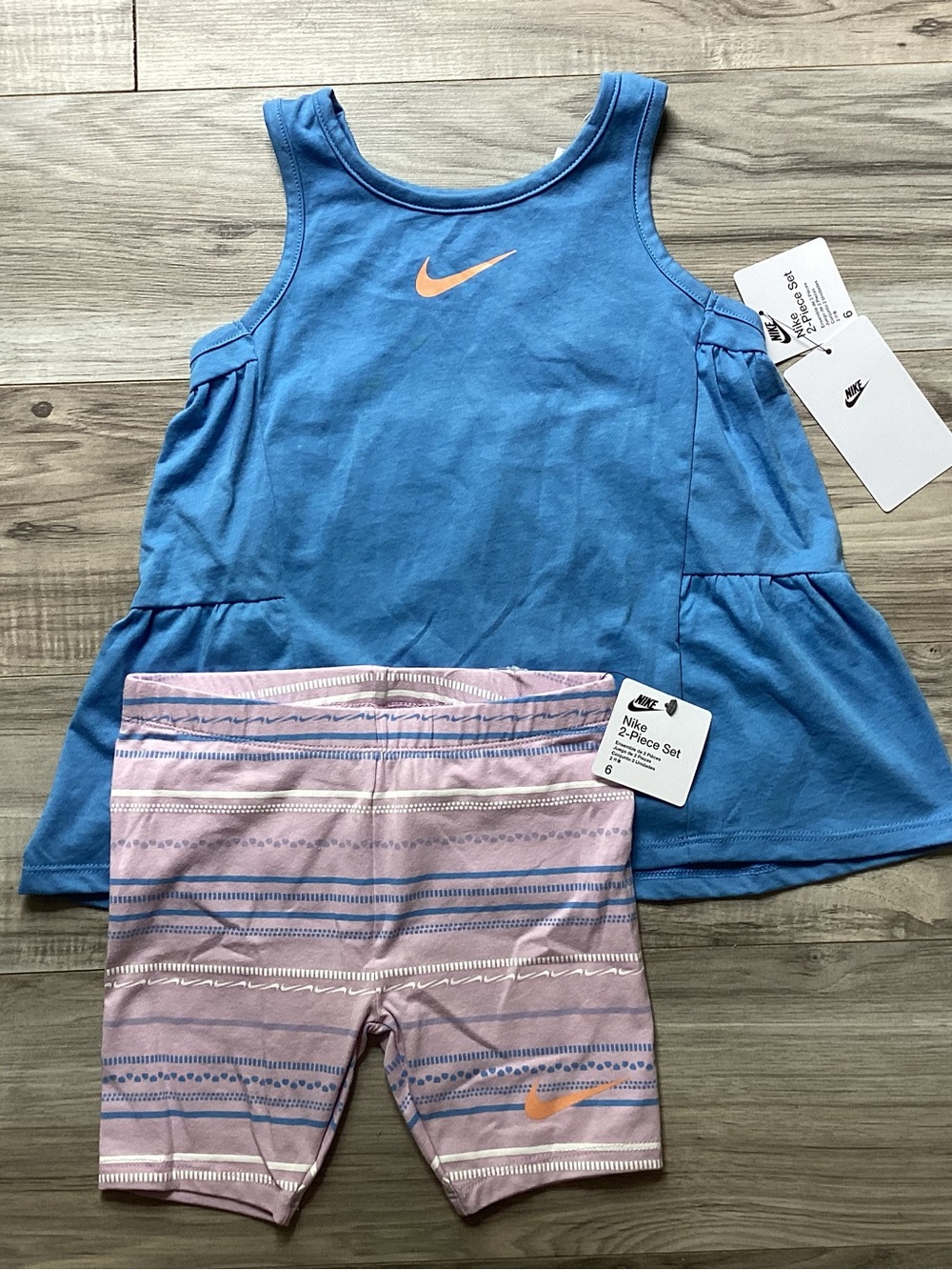 Nike Girls Tank & bike Shorts Set size 6(NWT) ~PRICE FIRM, NO OFFERS~